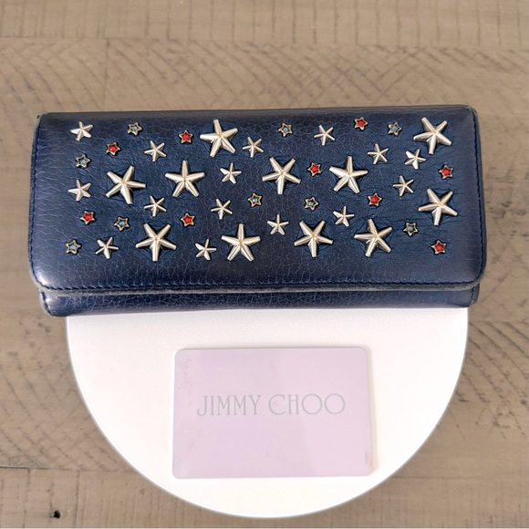 Jimmy Choo Studded Long Wallet - Blue - Picture 12 of 12